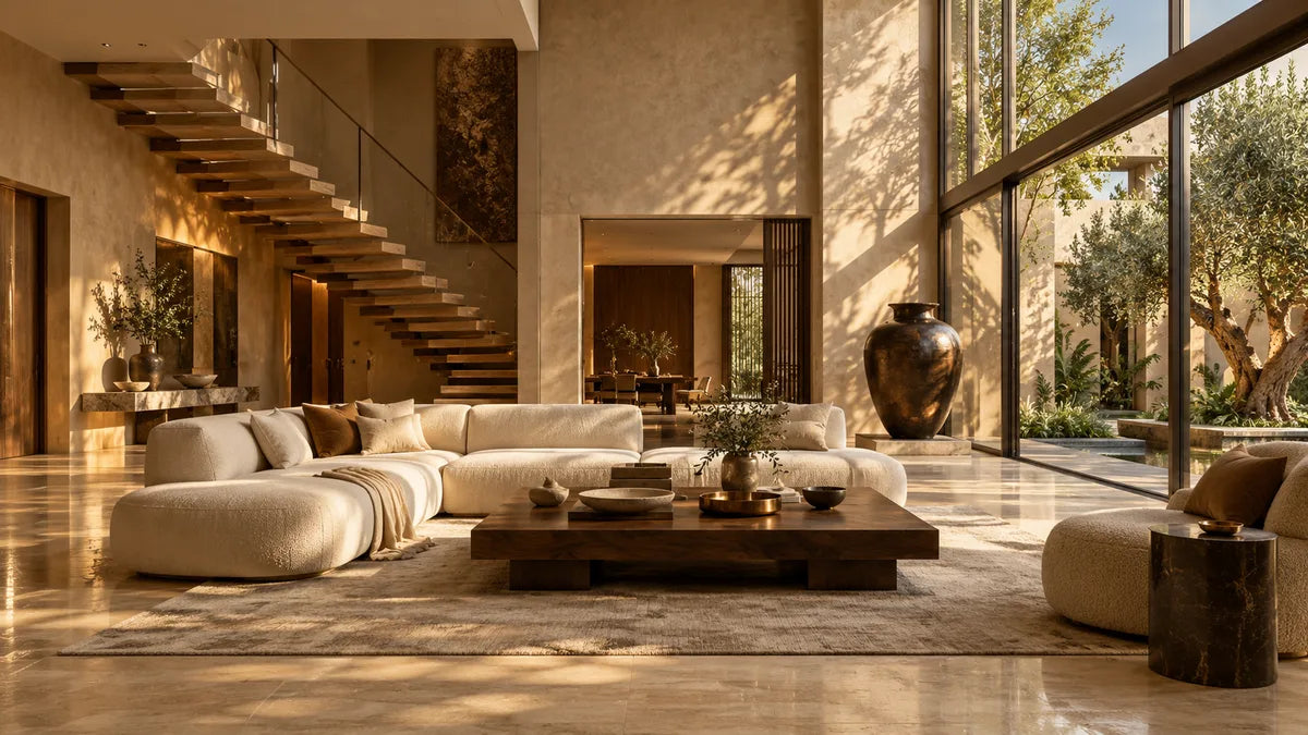 AI concept of a refined contemporary interior